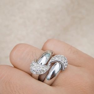 Folli Follie 925 Silver Contemporary Ring